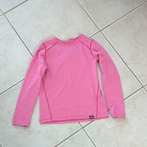 Kids Pink  Size 10 Long Sleeve Patagonia Shirt